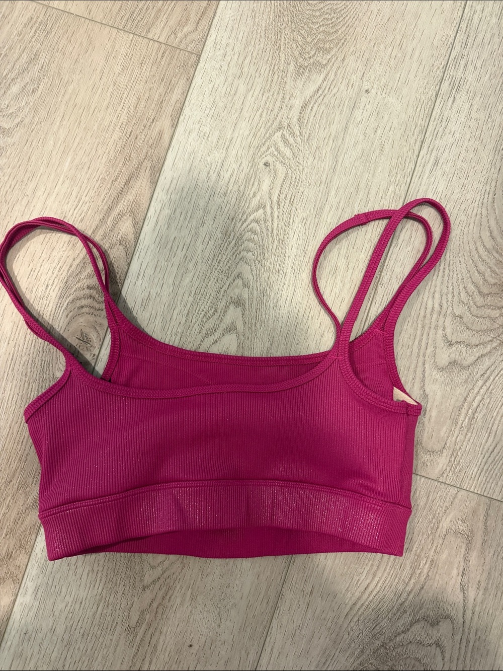 Carbon38 Ribbed Magenta Bralette - Picture 3 of 4
